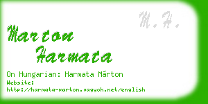 marton harmata business card